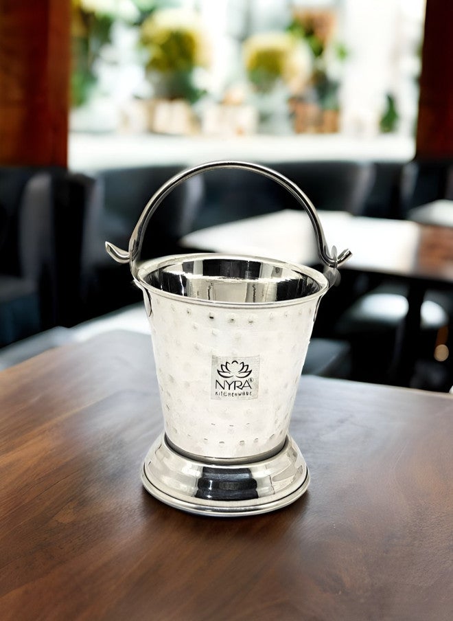 Nyra Kitchenware دلو تقديم صغير بتصميم مطروق من الفولاذ المقاوم للصدأ - 300 مل - Image 1
